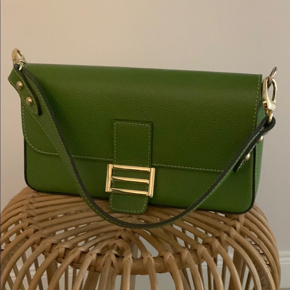 DIVINA FIRENZE leather shoulder + crossbody purse